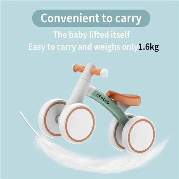 SEREED Baby Balance Bike for 1 Year Old ,Toddler Balance Bike, 4 Wheels